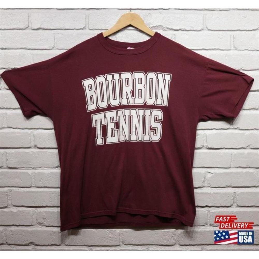 Bourbon Tennis Funny Drinking Sports Graphic Unisex T-Shirt